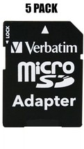 Verbatim Micro SD Adapter Lockable Water &amp; Temperature Resistant 5 Pack ... - £17.62 GBP