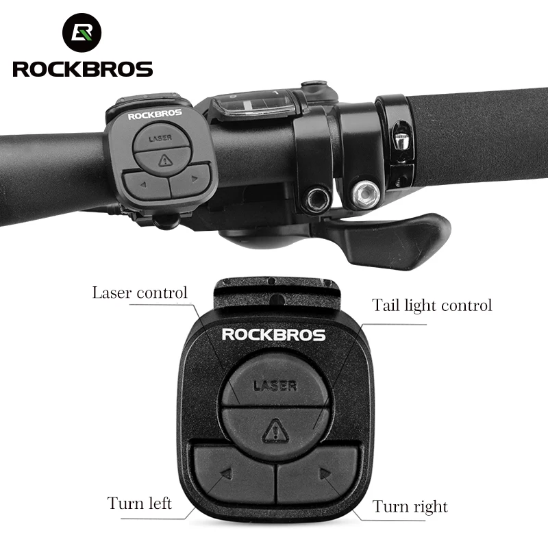 Sporting ROCKBROS Bike Light Smart USB LED Wireless Remote Control Bicycle Rear  - £55.04 GBP