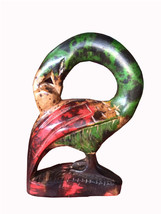 Vintage Hand Carved Sankofa Bird Ghanaian Traditional Sculpture Ebony Wood Art  - £43.96 GBP