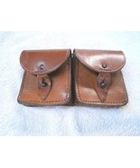 Vintage 1947 modl French army leather double ammo belt pouch military am... - €21,56 EUR