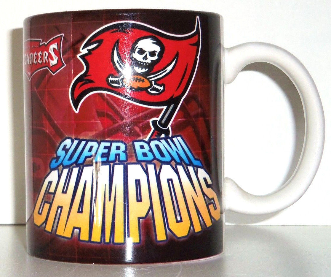 Tampa Bay Buccaneers Coffee Mug Super Bowl XXXVII 37 Cup NFL Football Vintage - £31.93 GBP
