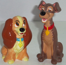 Disney Lady Tramp Figurines Ceramic Vintage Dog Dogs Puppies - £62.89 GBP