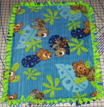 Disney Finding Nemo Fleece Throw Blanket Lime Green Blue 56" x 68" Adult Size - $149.95