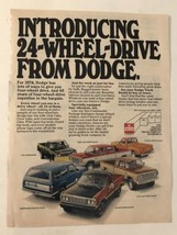 vintage 1978 Dodge 24 Wheel Drive Print Ad Advertisement pa1 - $7.91