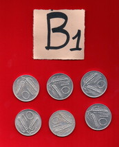 lot 10 lire italian republic italy 6 coins 1955 1973 1979 1980 1981 82-
show ... - £11.78 GBP