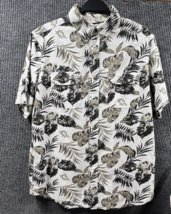 VTG Chaps Shirt Mens Medium Floral Hawaiian Short Sleeve Button Down Casual - £11.93 GBP