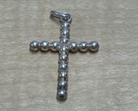 Vintage Sterling Silver Cross Pendant Charm Estate Jewelry Find KG - $14.85