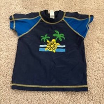 OshKosh BGosh 18MO Boys Swim Shirt Turtle Palm Tree Graphic Navy Rash Gu... - €8,62 EUR
