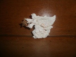 Department 56 ,  White Angel Holding A Gold Star , Glittery - $4.00