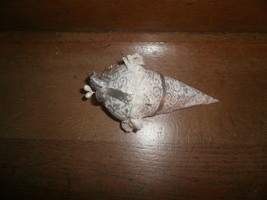 Silver Lace and Paper Ice Cream Cone Christmas Ornament  - $2.73 CAD