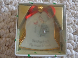 Precious Moments Ceramic Bell Shaped Christmas Ornament (#1823) - $13.99