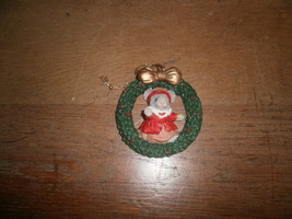  Wreath With Lady Mouse Christmas Ornament  - $2.73 CAD