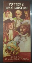 1950s St Augustine POTTER&#39;S WAX MUSEUM Vintage Brochure Attraction Florida - £13.85 GBP