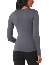 32 DEGREES Womens Cozy Heat Scoop-Neck Top Size X-Small Color Heather Charcoal - £12.44 GBP