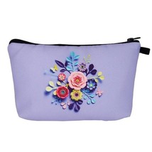 cosmetic organizer bag Flowers 3D print Cosmetic Bag Fashion Women  makeup bag - £6.62 GBP