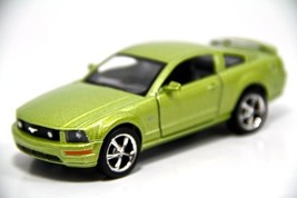 New 5&quot; Kinsmart 2006 Ford Mustang GT Diecast Model Toy Car 1:38 Green - £14.21 GBP