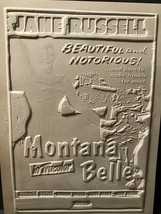 1952 Montana Belle Jane Russell MEGA-RARE Movie Printing Mold Lead Form Ad Mat - £19.25 GBP