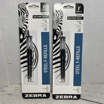 F-Refill for Zebra For F Series Stainless Steel Pen Black 2-2 Packs  New - $14.84