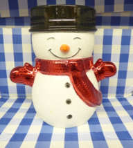 Bath &amp; Body Works Glitter Snowman 3 Wick Candle Holder LQQK new - $26.95