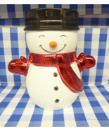 Bath &amp; Body Works Glitter Snowman 3 Wick Candle Holder LQQK new - $503.05 MXN