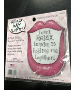DIMENSIONS READ MY LIPS I Can’t RELAX CROSS STITCH KIT PLASTIC CANVAS 73001 - $139.17 MXN