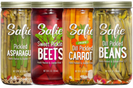 Safie Pickled Vegetables: Asparagus, Sweet Beets, Dill Carrots &amp; Dill Beans, 4PK - £44.27 GBP