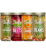 Safie Pickled Vegetables: Asparagus, Sweet Beets, Dill Carrots &amp; Dill Be... - £44.27 GBP