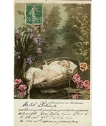 Edwardian BABY Birth ANNOUNCEMENT FRENCH postcard P129 - £7.85 GBP