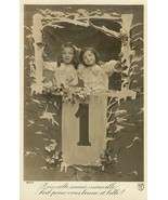 Edwardian New YEARS Children ORG c.1917 postcard P083 - £7.85 GBP
