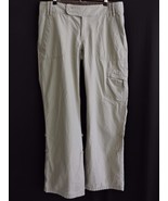 North Face Cargo Pants Roll Up Converts to Capris Hiking Khaki Tan Zip P... - £19.97 GBP