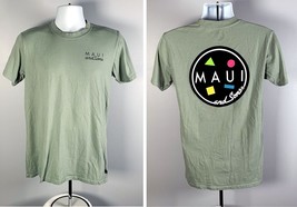 Maui and Sons Surf Co T Shirt Mens Medium Green colorful Logo Cotton Pol... - £17.02 GBP