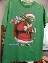 Christmas T Shirt-Star Wars-Yoda Santa-Medium - £8.03 GBP