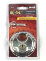 NEW Packrite Defense2 Stainless Steel Disc Padlocks 2-3/4&quot; with Two Keys... - $9.89