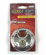 NEW Packrite Defense2 Stainless Steel Disc Padlocks 2-3/4&quot; with Two Keys... - £8.03 GBP