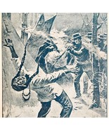 1891 Death Of Sitting Bull Blue Plate Print Victorian Indian War History... - $761.39 MXN