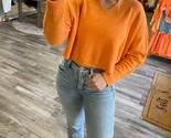 Day + Moon V-Neck Long Sleeve Sweater Apricot - $38.00