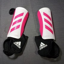 Adidas Tiro Match Shin Guards Team Shock, Pink &amp; White kids large open b... - £7.05 GBP