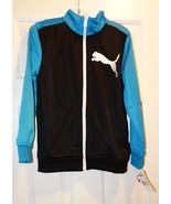 PUMA Big Boys&#39; Colorblocked Tricot Jacket, Black, Small - $31.51 CAD