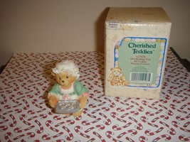 Cherished Teddies Girl Holding Tray Of Christmas Cookies Ornament - $11.99