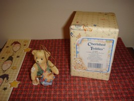 Cherished Teddies Bear I&#39;ll Play My Drum For You Christmas Ornament - £9.15 GBP