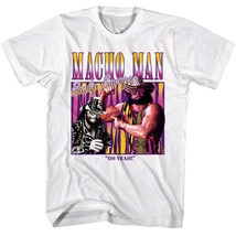 Macho Man Neon Zebra Stripes Men&#39;s T Shirt Randy Savage Wrestling Legend WWE - £20.14 GBP+