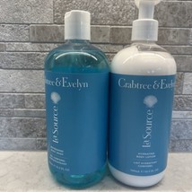 Crabtree &amp; Evelyn LA SOURCE Body &amp; Shower Gel and Body Lotion 16.9oz - 2pc Set - £31.64 GBP