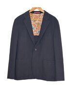 Ted Baker London Textured Black Blazer Jacket w/ Tropical Print Lining S... - $42.99