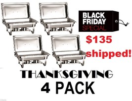 Catering 4 Pack Chafer Chafing Dish Sets 8 Qt Black Friday Deal F Ree S Hipping - $399.99