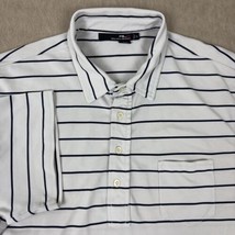 RLX Polo Shirt Ralph Lauren Mens XL White Striped Performance Cowboys Go... - $9.49