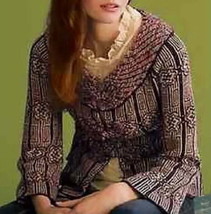 $298 Anthropologie Royal Cardigan Medium 6 8 Royal Wool Angora Sleeping ... - $89.40