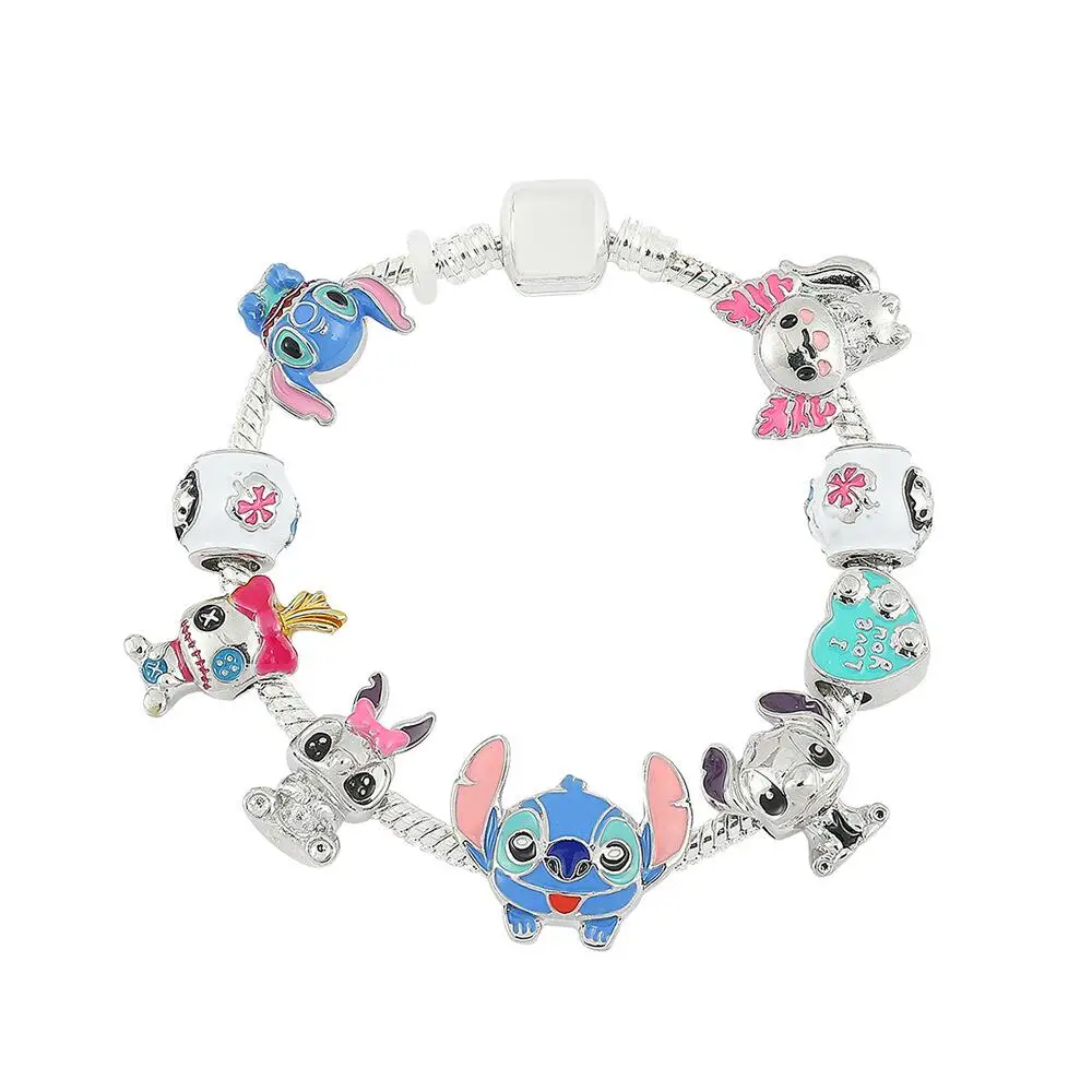 Disney Stitch Pandora Bracelet Cartoon Stitch Girl Bracelet DIY Beads -E... - €3,83 EUR