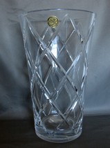 Diamond  Cut Design J G Durand Cut Crystal Vase France - £32.05 GBP