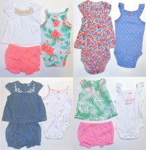 Carter&#39;s Infant Girls 3pc Bodysuit Dress Bloomers Set 4 Choices NB &amp; 3M NWT - £11.00 GBP