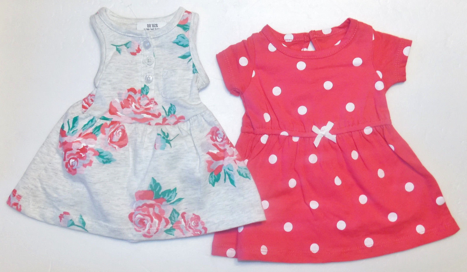 Carter's Infant Girls 3pc 2 Dresses and 1 Bloomer Size Newborn NWT - £14.02 GBP